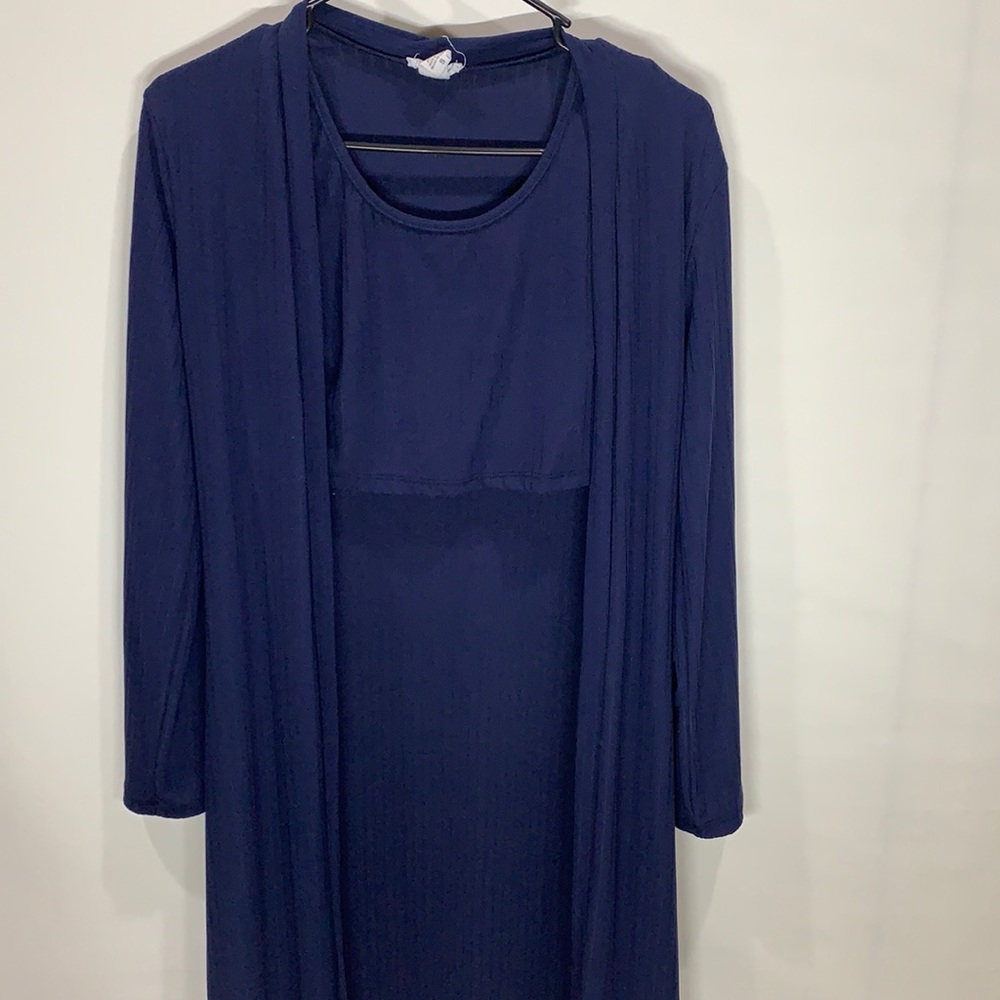 Fuyukai women's crop top and cardigan 2 piece combo